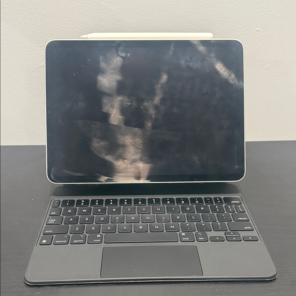 iPad Air with Apple Pencil(new) and Apple Smart Folio Case. Everything works.